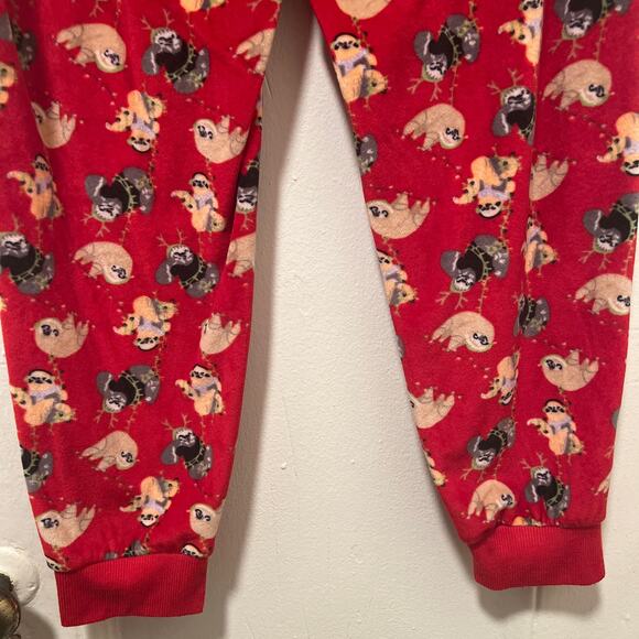 Goodnight Kiss Warm Soft Sloth Pijama Jogger Pants Size L - Picture 6 of 7